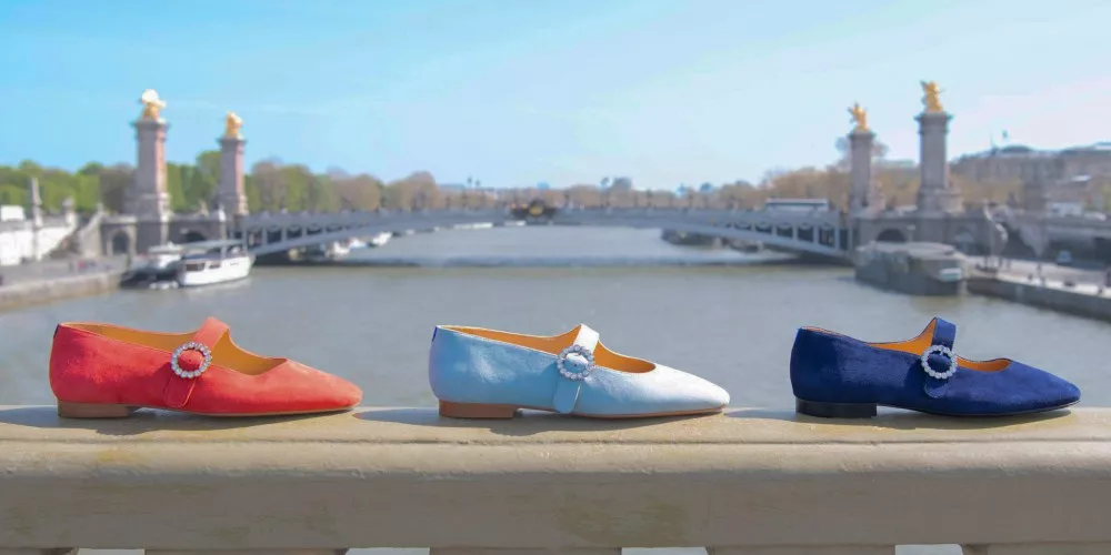 Furlanes Mary Janes Dots Fuchsia Mesh Square pour femme