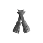 Dark Grey leather tassel