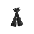 Black leather tassel