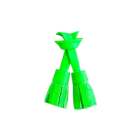 Neon green leather tassel 