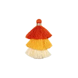 Orange Triple Pompons