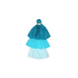 Aqua Triple Pompons