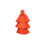 Coral Triple Pompons