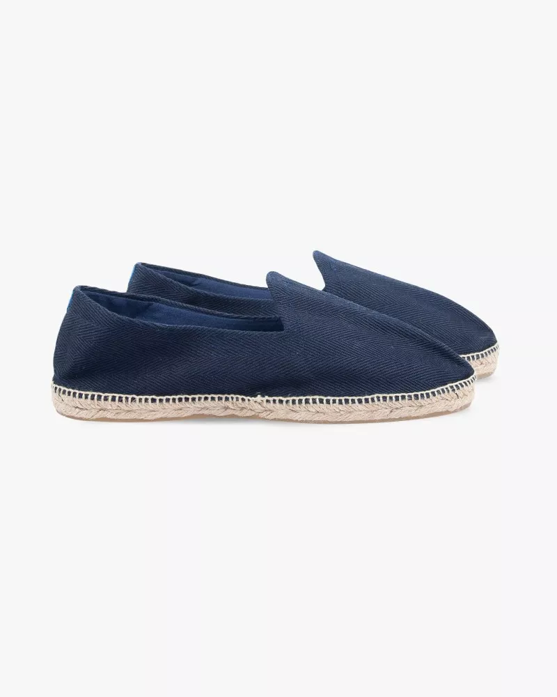 Navy espadrilles handcrafted in Spain for men (Chatelles logo not visible)