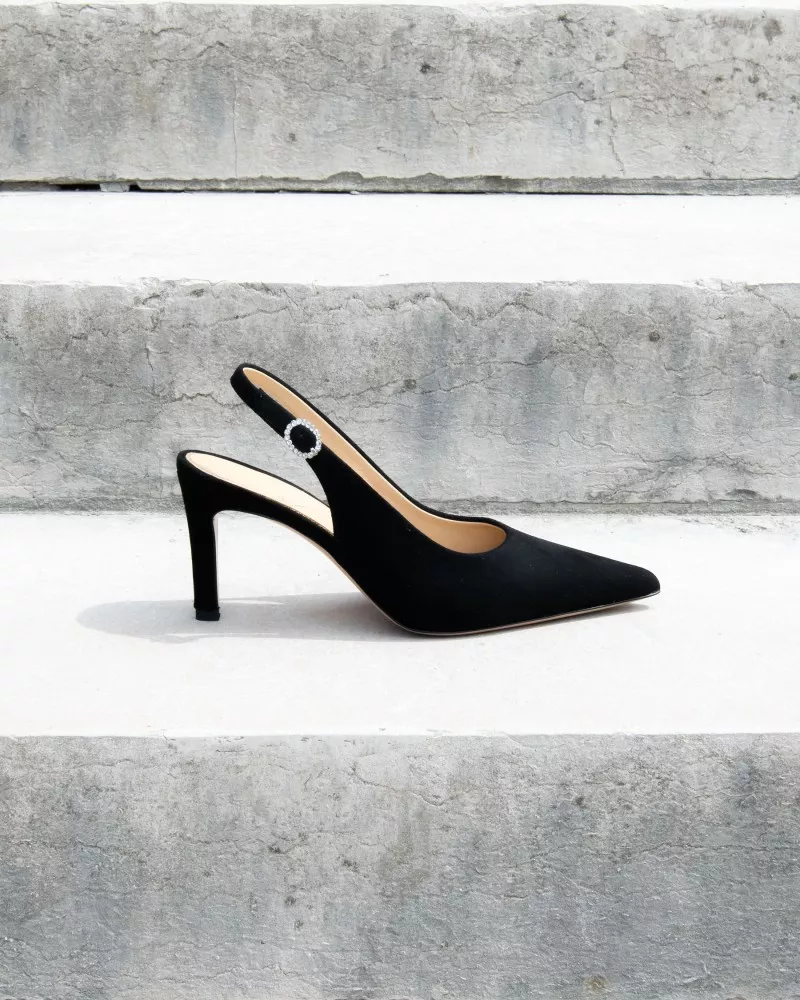 Stilettos en daim noir