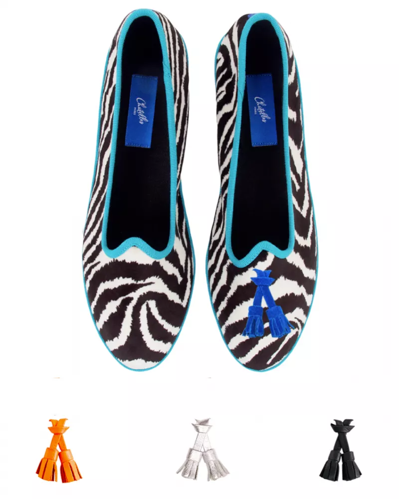 Furlanes in zebra print
entirely made by hand in Italy (Venice/Friuli)