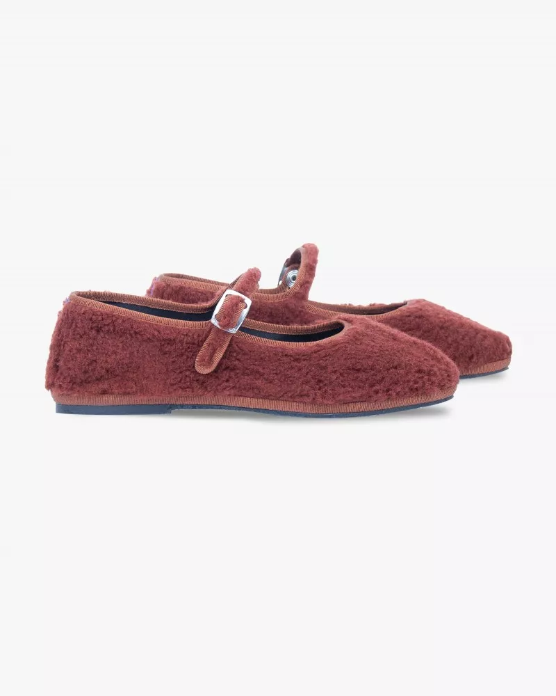 Furlanes Mary Janes in Terracotta fur effect
entirely made by hand in Italy (Venice/Friuli)