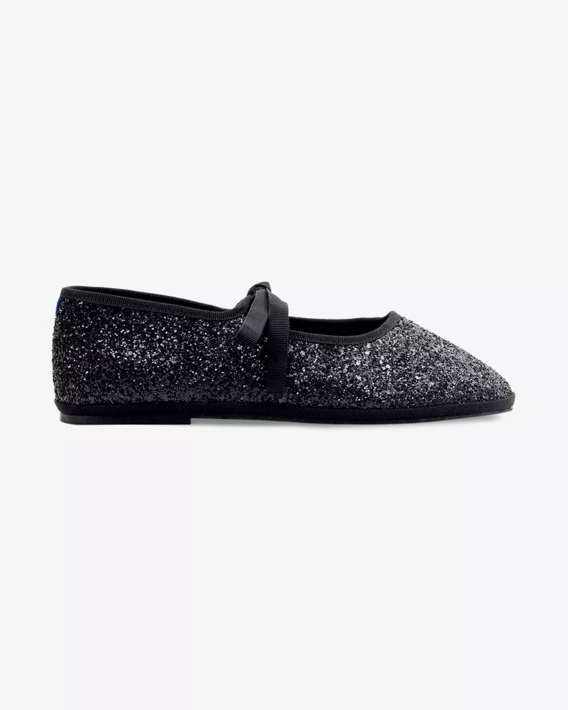 Mary Janes Furlanes in Black glitters
entirely made by hand in Italy (Venice/Friuli)
