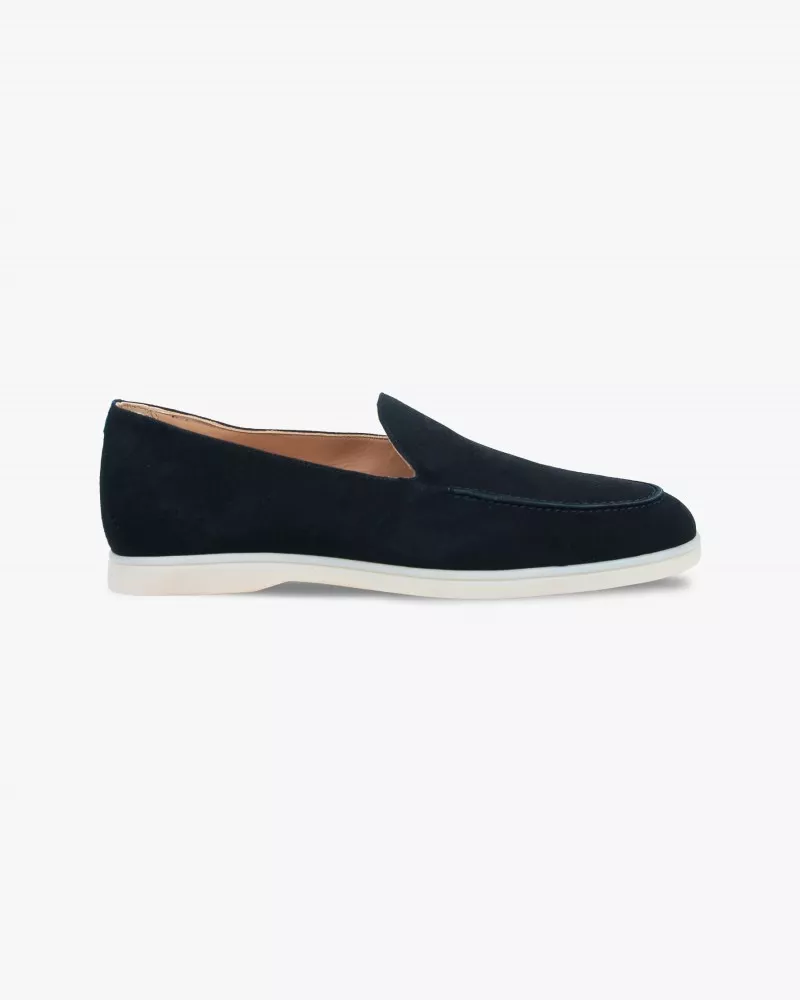 Men black suede mocassins