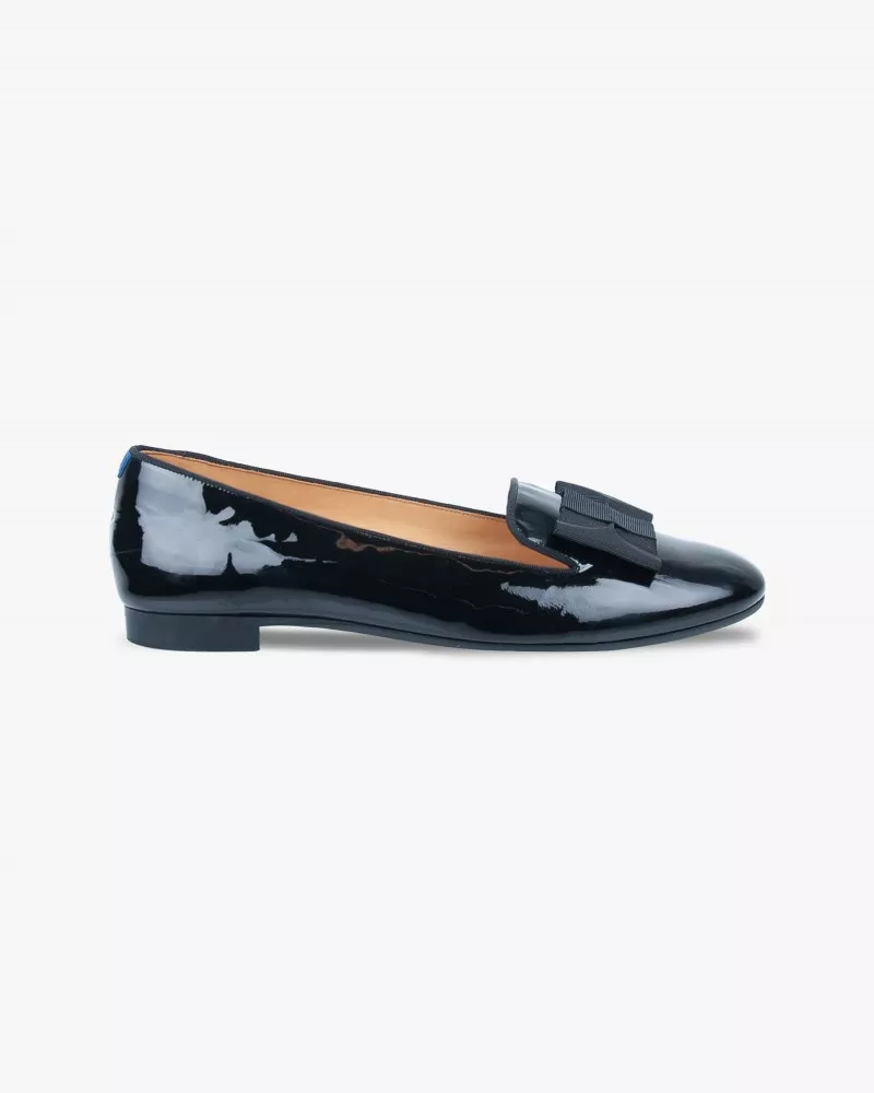 Men black tie pumps slippers