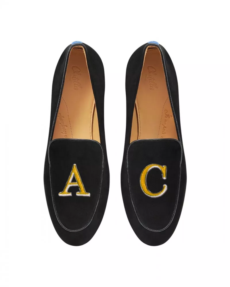 Midnight black suede mocassins