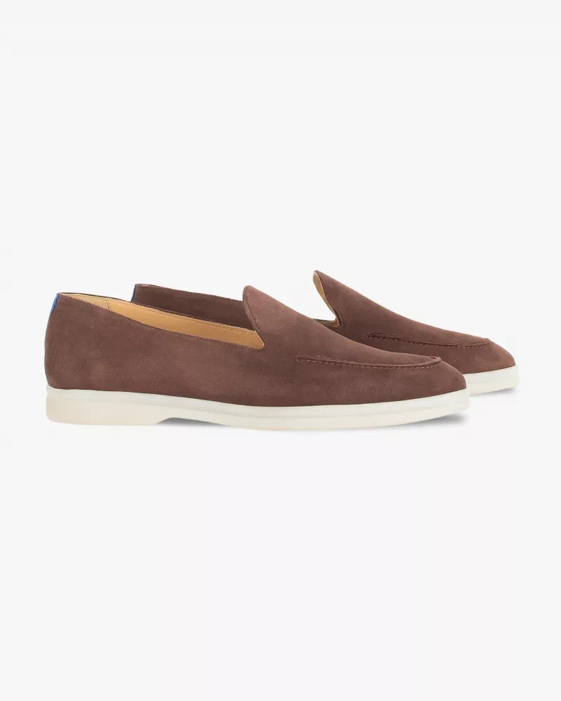 Brown suede mocassins
