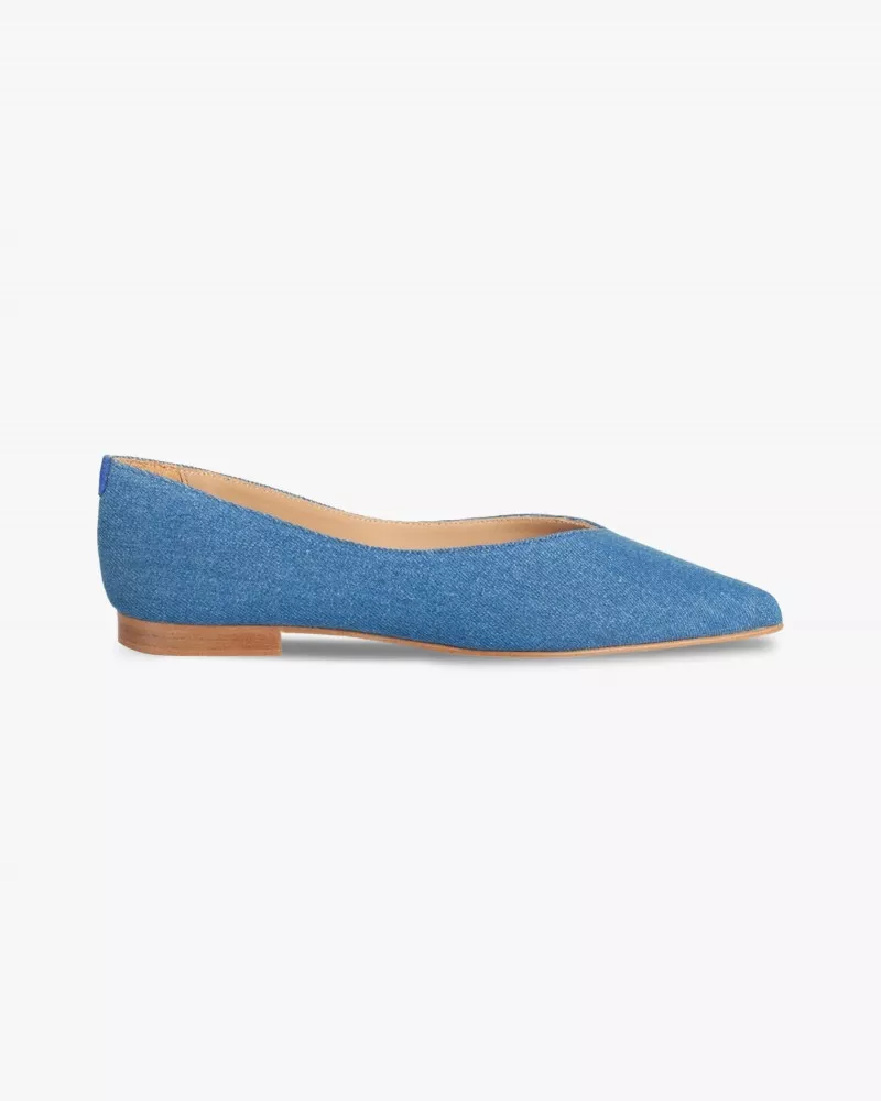 Dark Denim pointy slippers