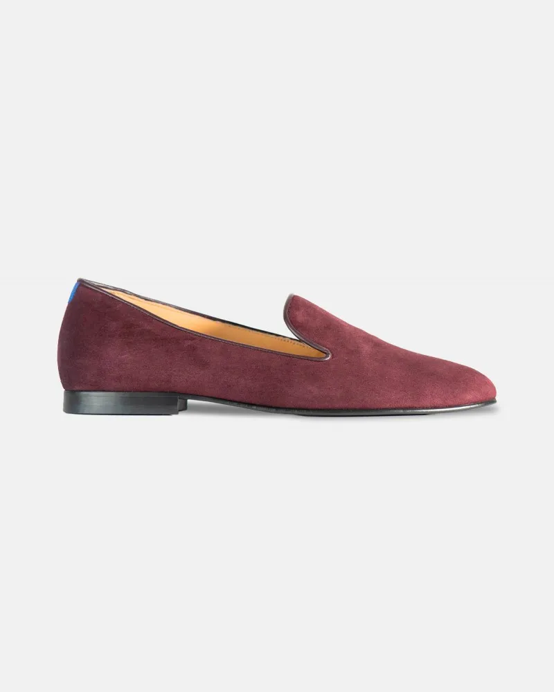 Dark Burgundy suede slippers