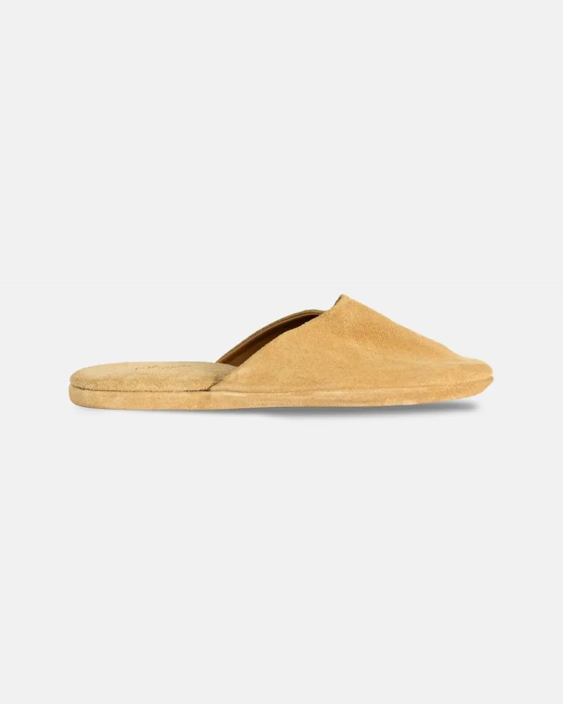 Indoor slippers in Beige Daim with case