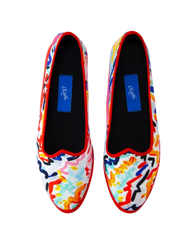 Multicolour linen and cotton canvas x Claire de Quénétain
Entirely made by hand in Italy (Venice/Friuli)