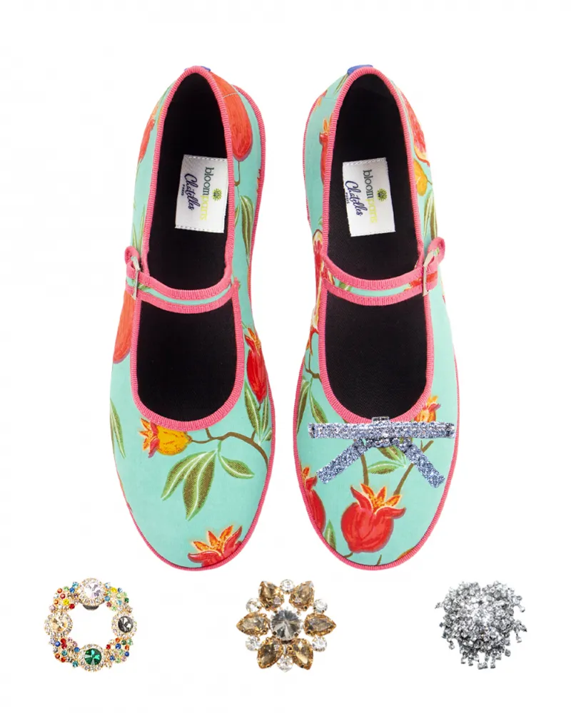 Collaboration with BloomParis
Furlane Mary Janes in fabric designed by Tatiana de Nicolay
Handcrafted in Italy (Veneto / Friuli).