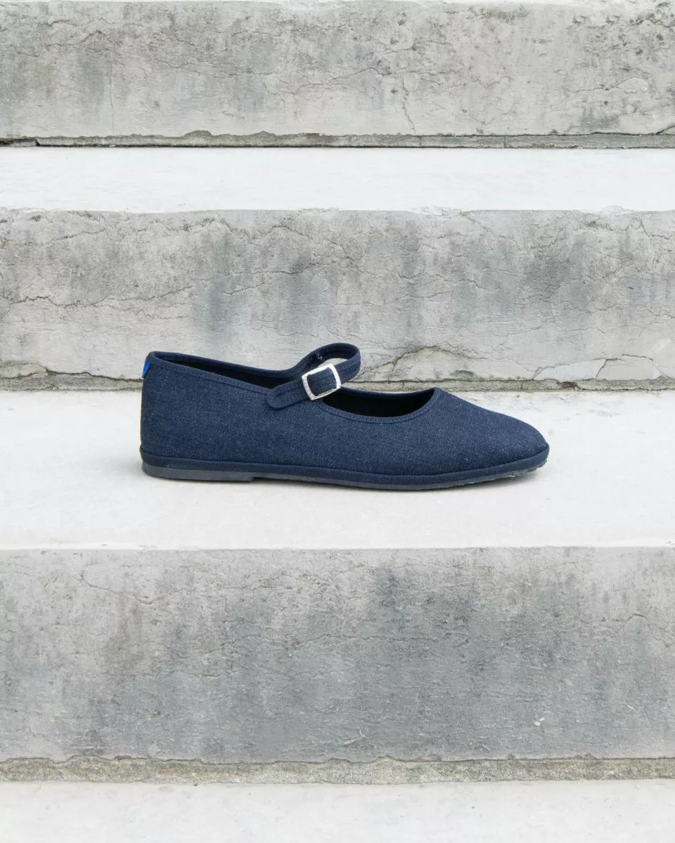 Mary Janes Furlanes in denim
entirely made by hand in Italy (Venice/Friuli)