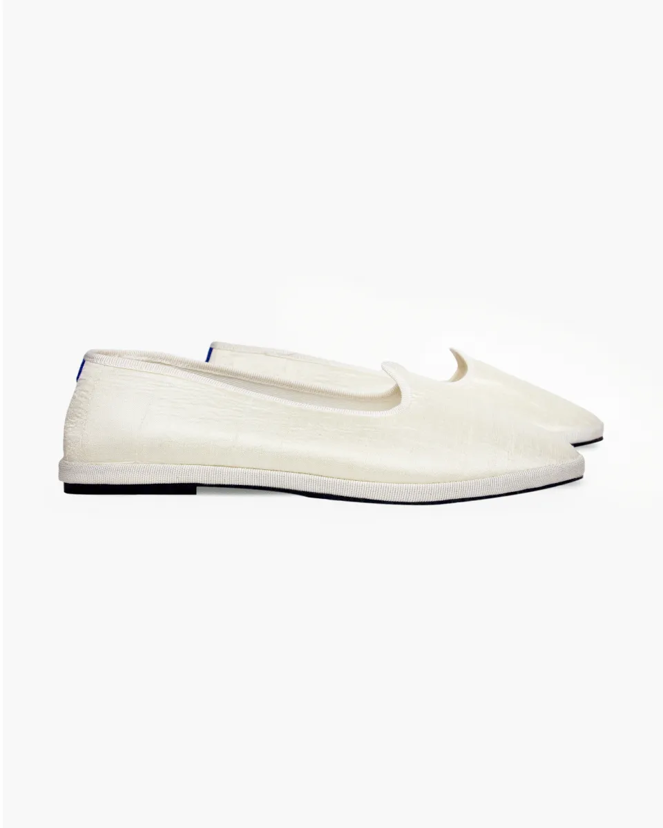 Furlanes in Cream Canvas 
entirely made by hand in Italy (Venice/Friuli)