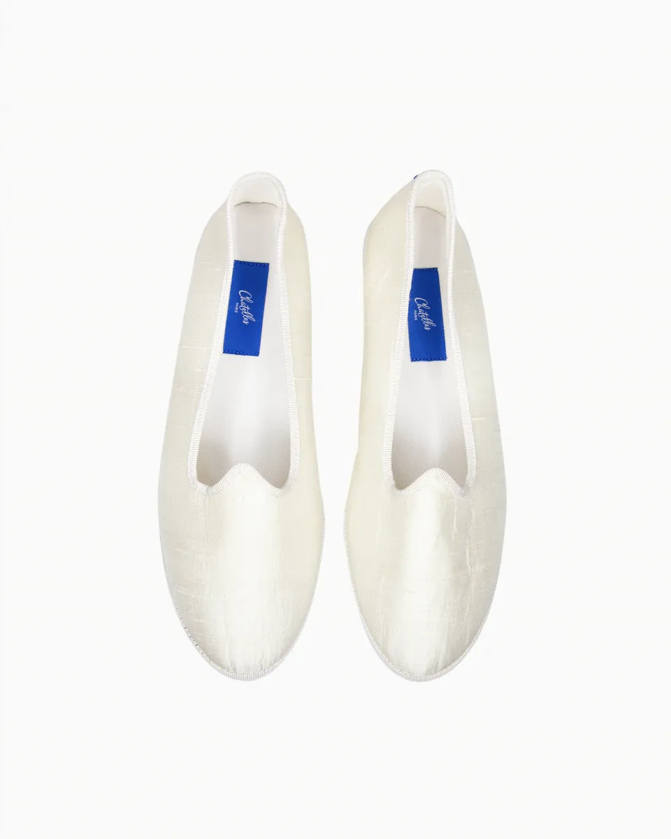 Furlanes in Cream Canvas 
entirely made by hand in Italy (Venice/Friuli)