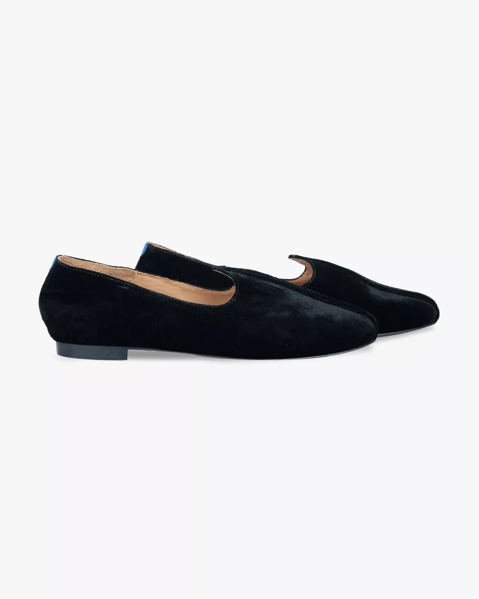 Black jaipur suede slippers for men