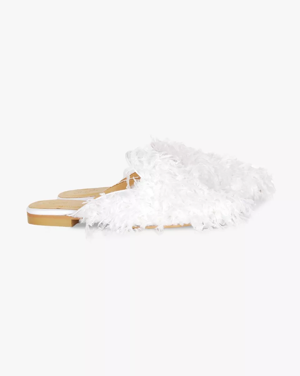 White feathered mules
