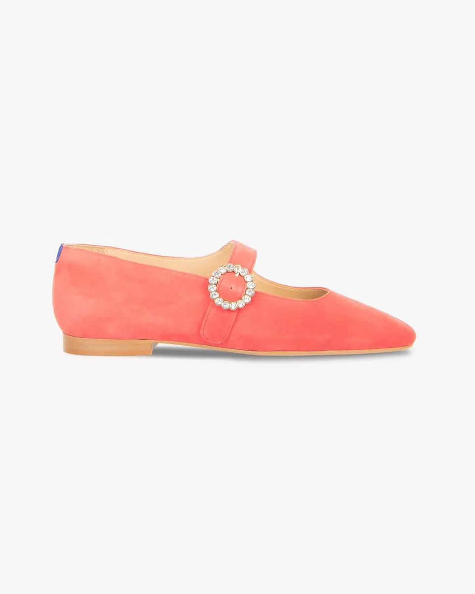 Babies in coral suede