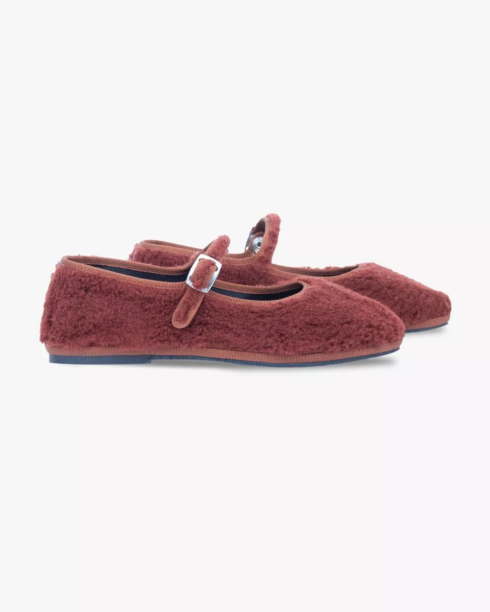 Furlanes Mary Janes in Terracotta fur effect
entirely made by hand in Italy (Venice/Friuli)