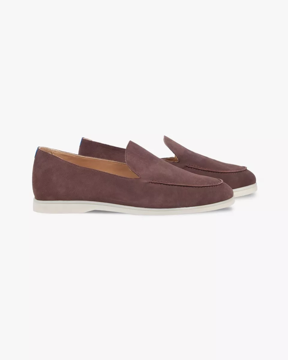 Men brown suede mocassins