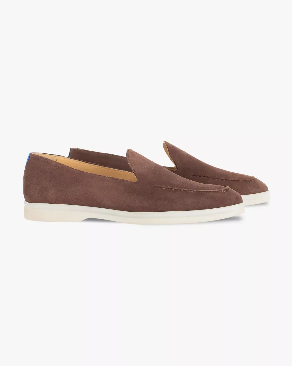 Brown suede mocassins