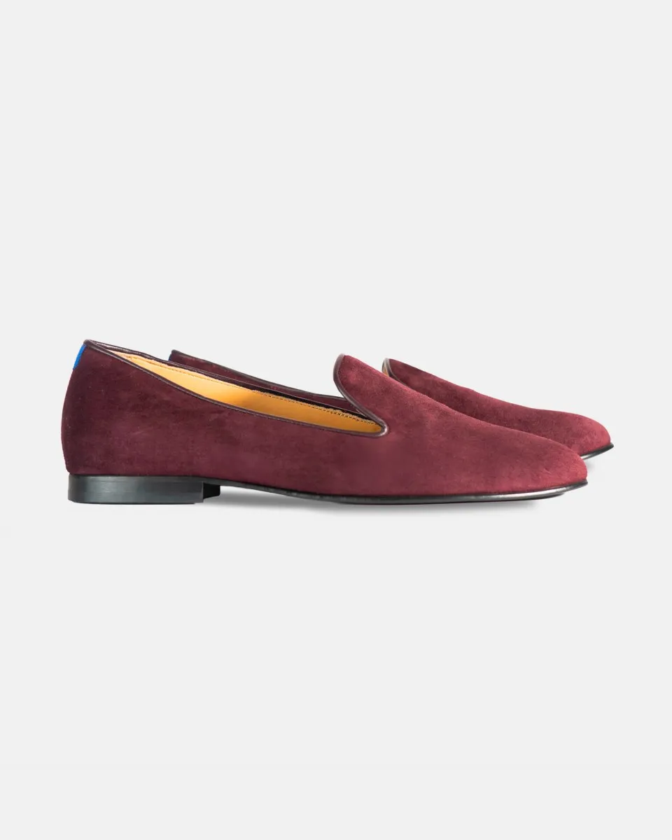 Dark Burgundy suede slippers