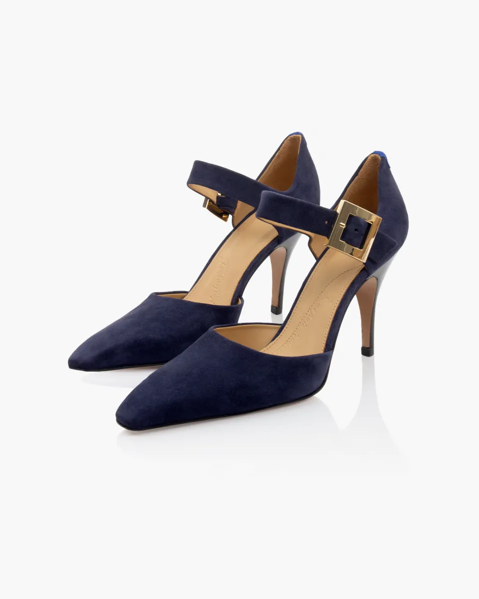Stilettos in Suede Navy