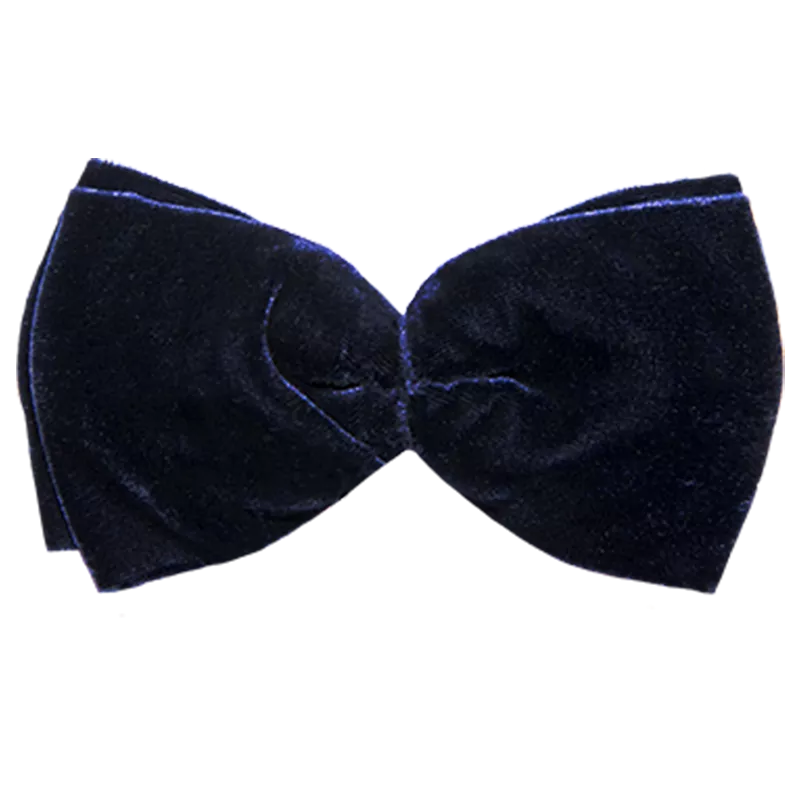 Pair of interchangeable clips with black oversize bows in velvet