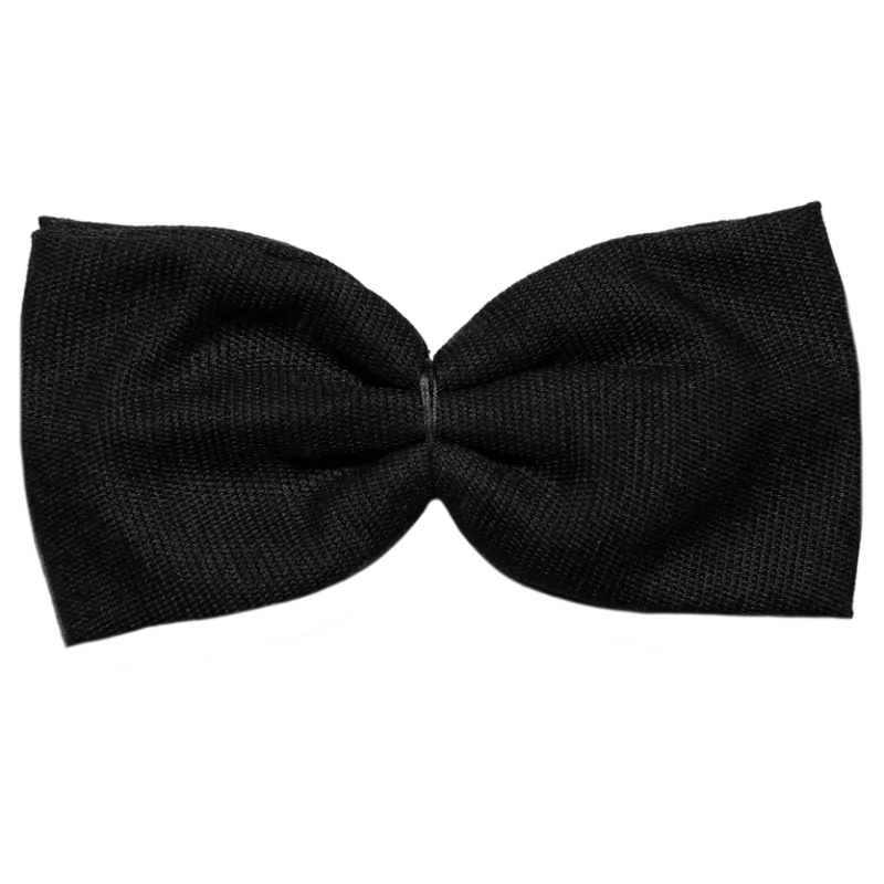 Pair of interchangeable clips with flats bows in gros grain