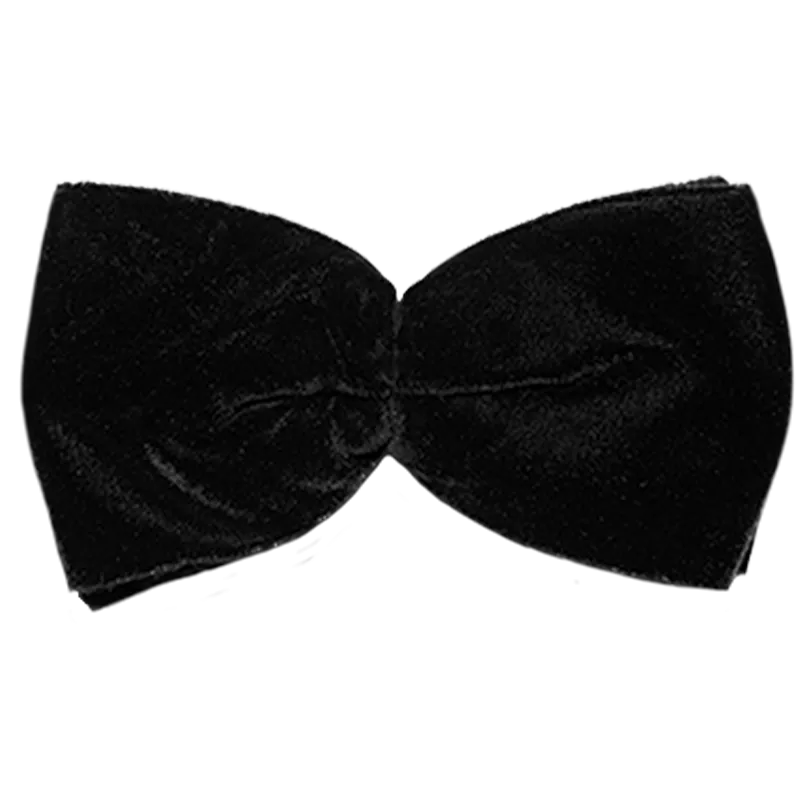 Pair of interchangeable clips with black oversize bows in velvet