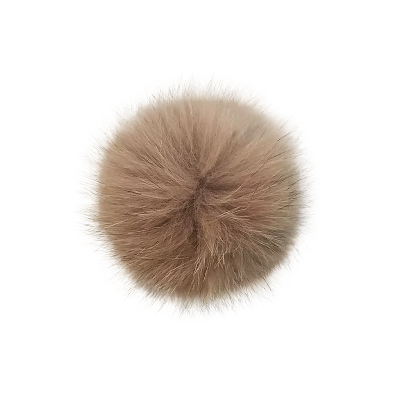 Pair of interchangeable clips with pompons in recycled fur