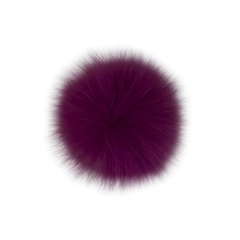 Pair of interchangeable clips with pompons in recycled fur