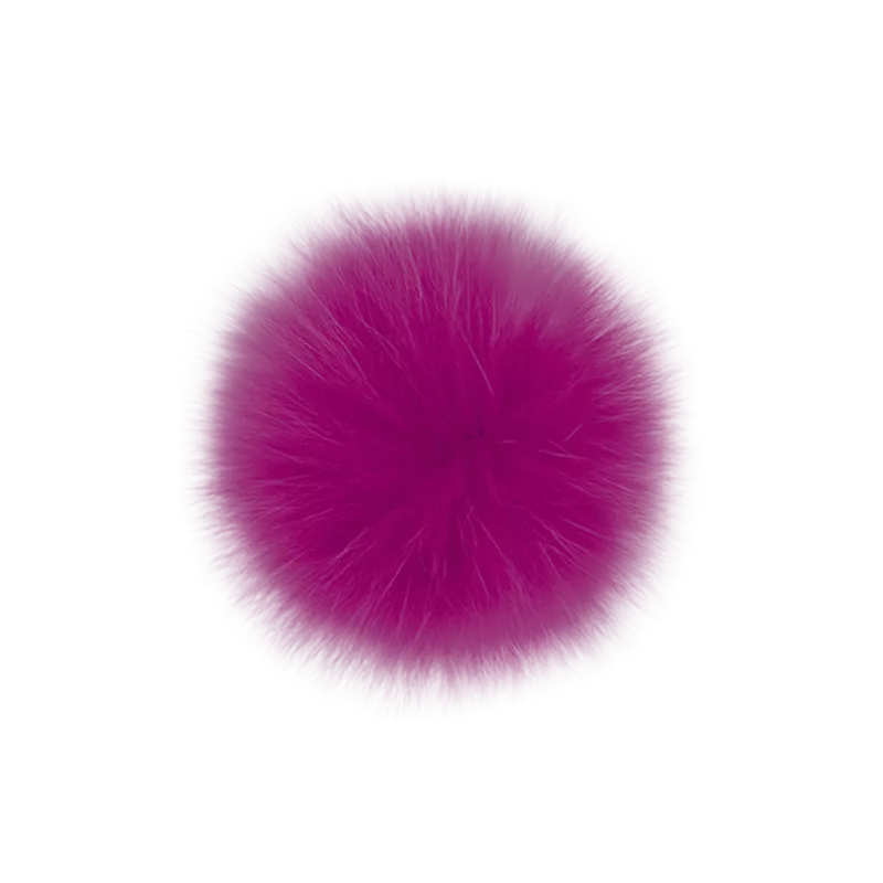 Pair of interchangeable clips with pompons in recycled fur