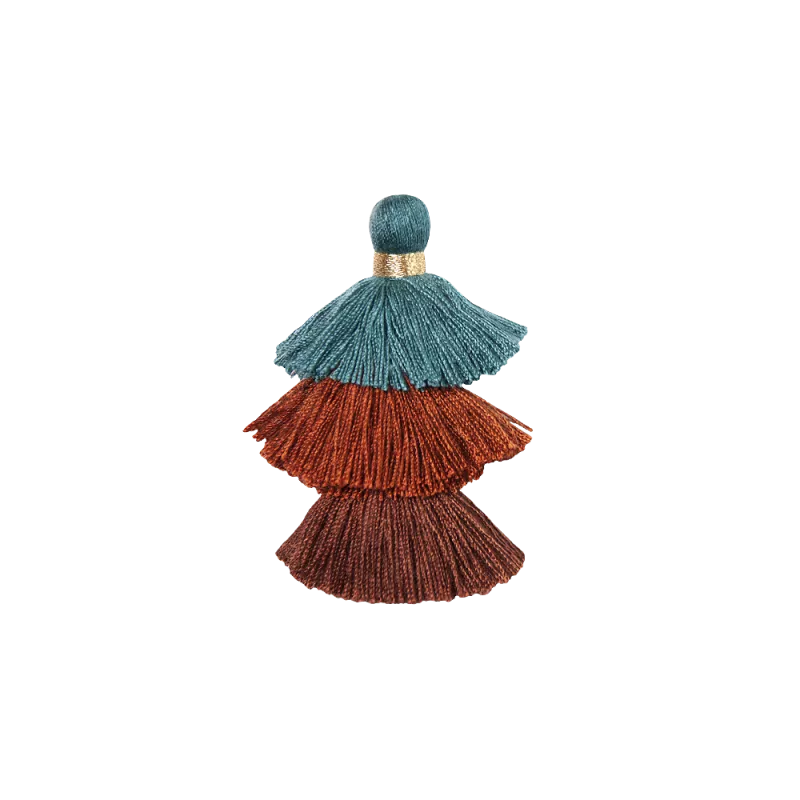 Pair of interchangeable clips with triple pompons