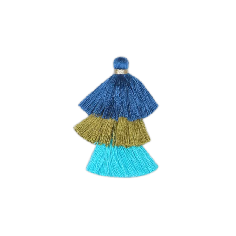 Pair of interchangeable clips with triple pompons