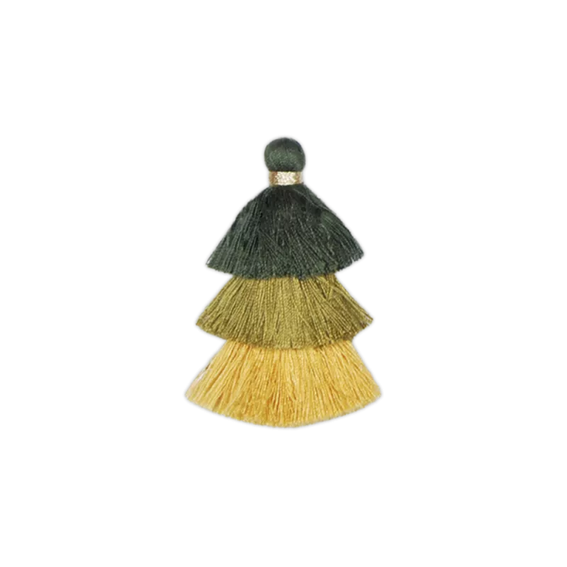 Pair of interchangeable clips with triple pompons