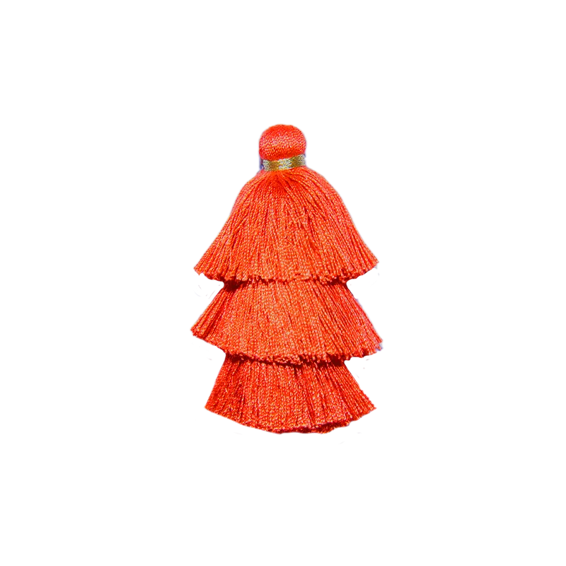 Pair of interchangeable clips with triple pompons