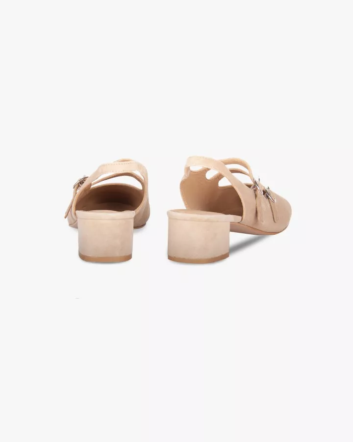 Sand suede babies slingback slippers