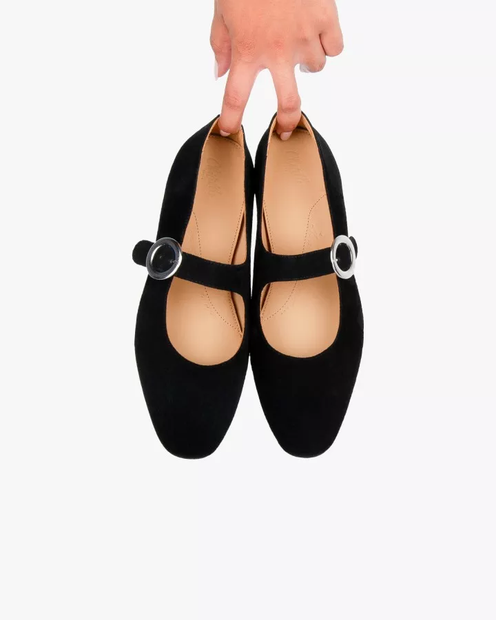 Babies in black suede