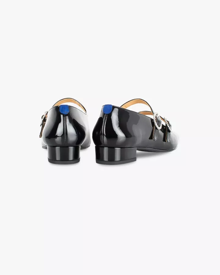 Black varnished leather Babies