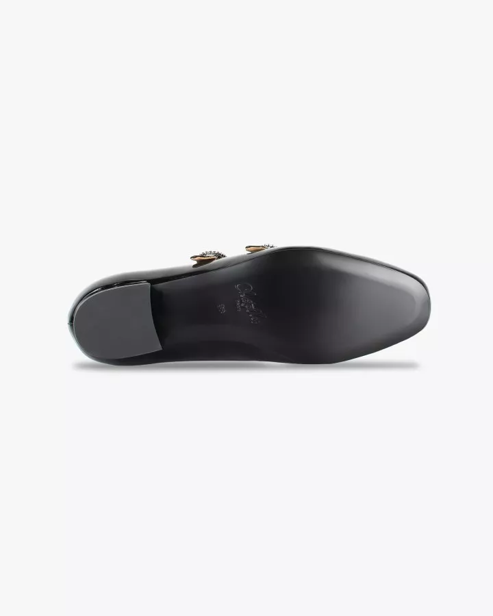 Black varnished leather Babies