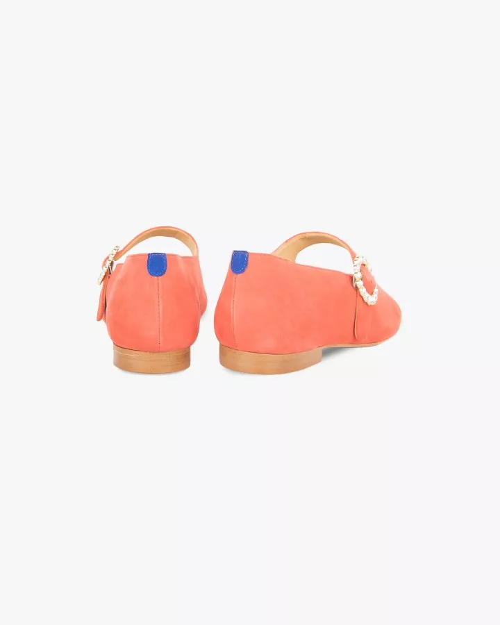 Babies in coral suede