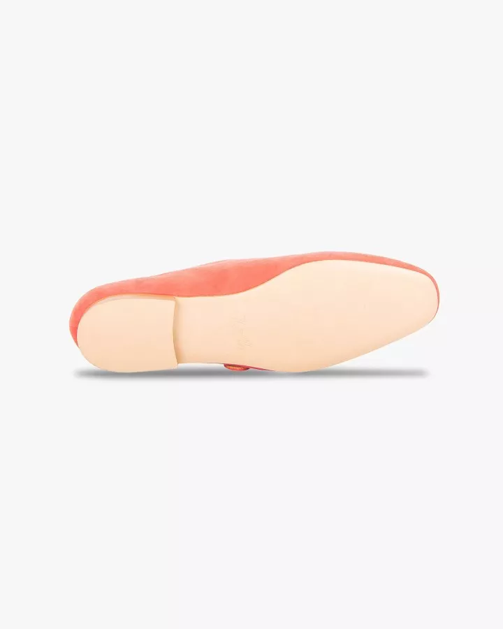 Babies in coral suede