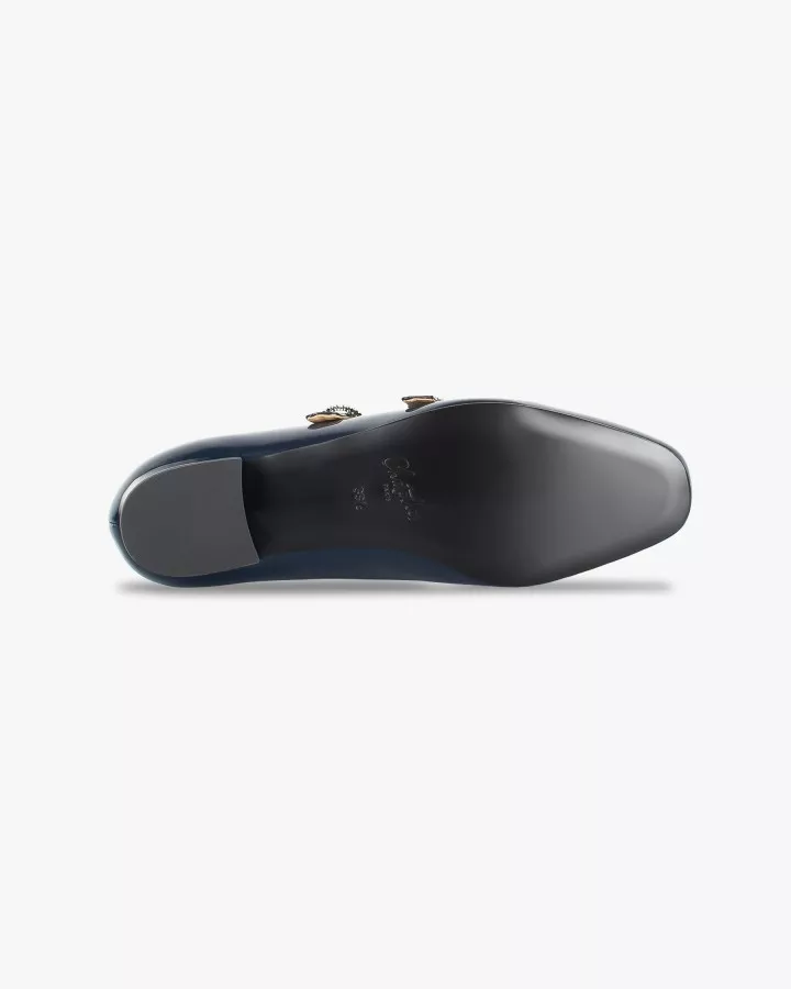 Navy varnished leather Babies