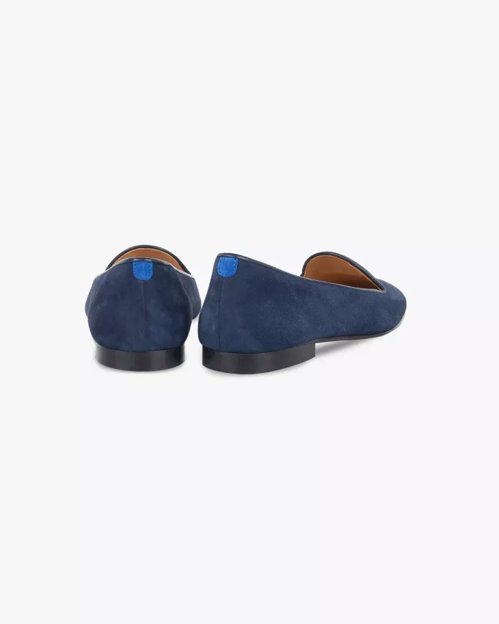 Navy blue suede slippers